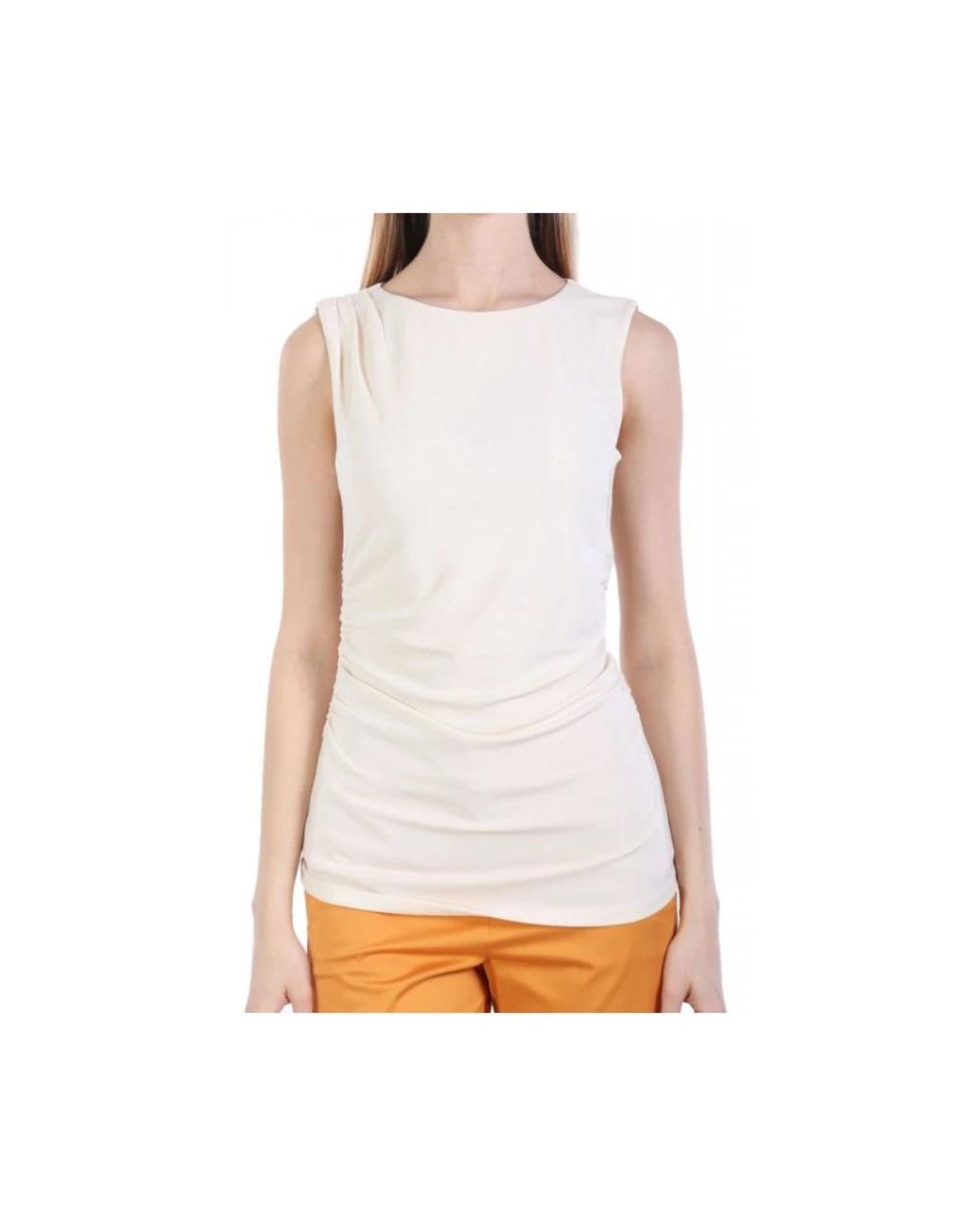 Marella White Sleeveless Tops