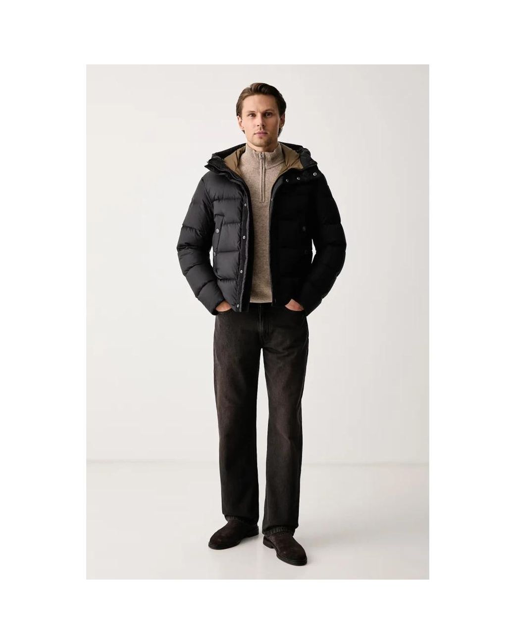 Down Jackets Blauer pour homme en coloris Black