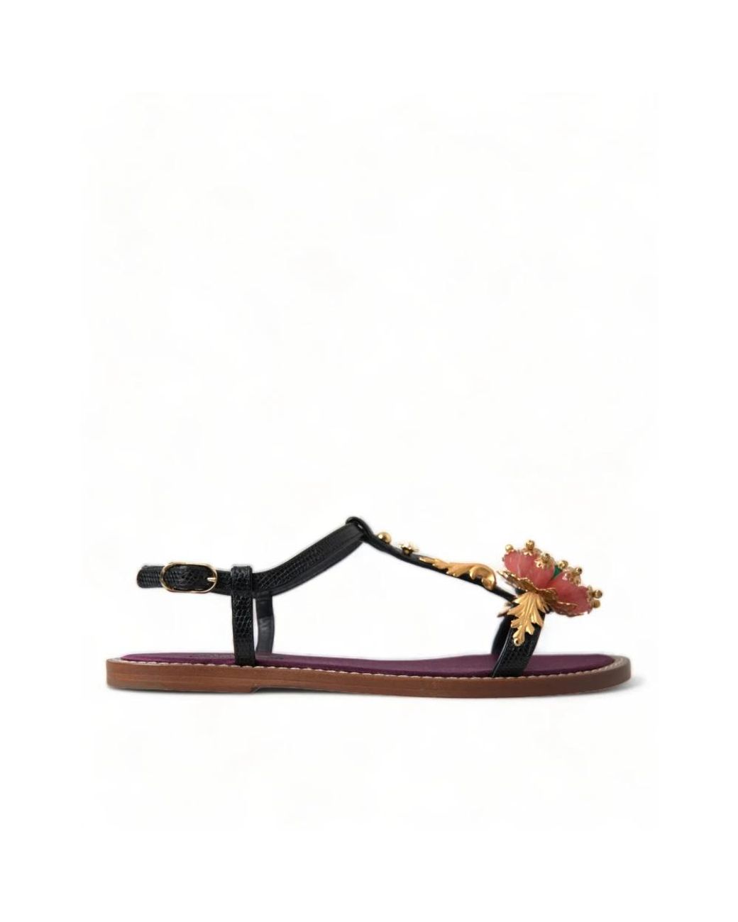 Dolce & Gabbana Brown Flat Sandals