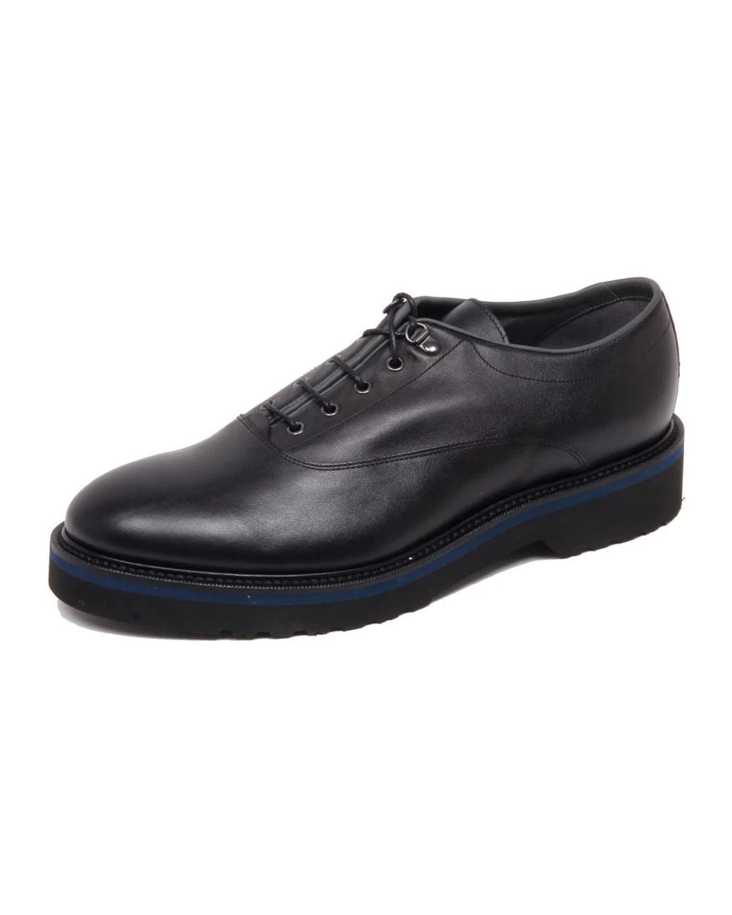 Alberto Guardiani Black Laced Shoes for men