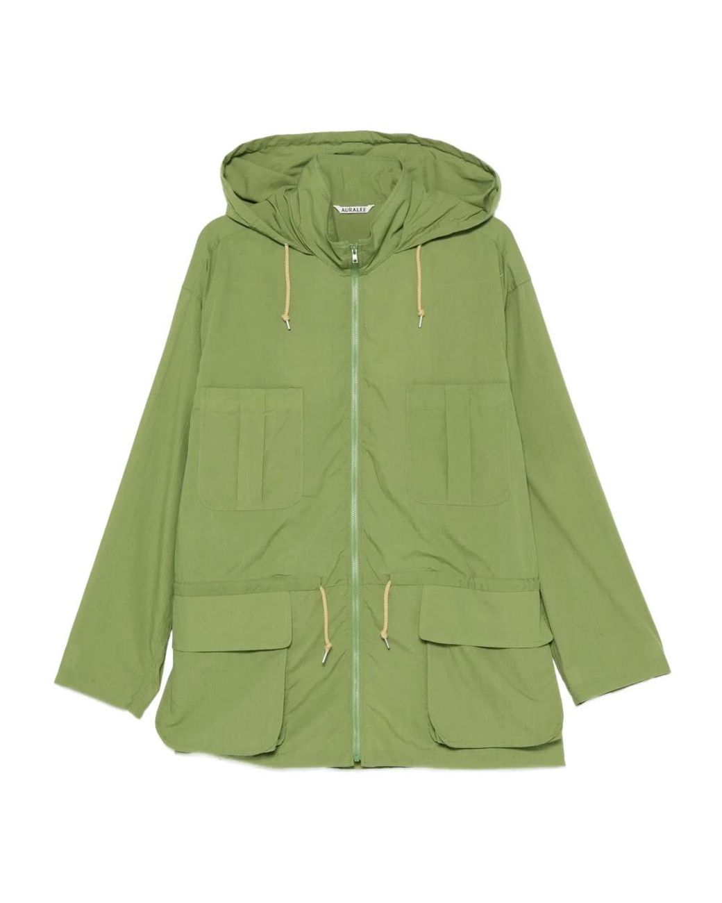 Auralee Green Rain Jackets for men
