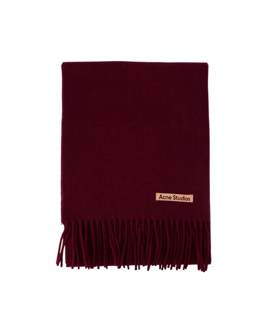 Acne Accessoires ,Rood ,Wol Fringed Wool Scarf in het Purple