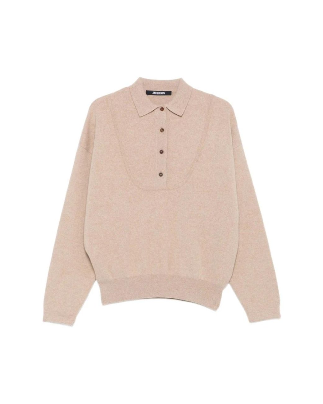 Jacquemus Natural V-Neck Knitwear