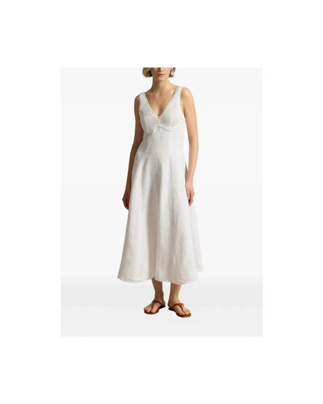 Ralph Lauren White Midi Dresses