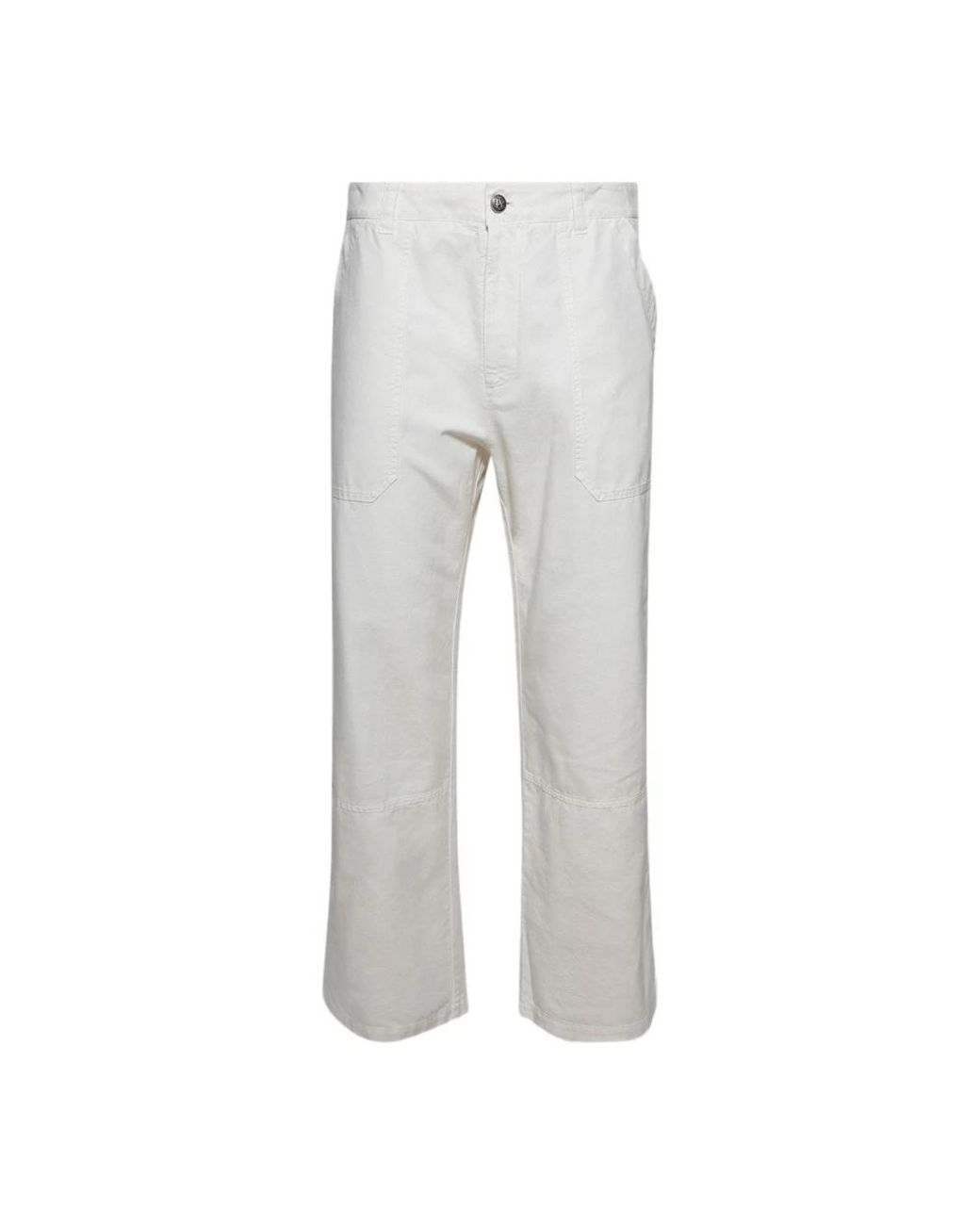 Palm Angels Gray Wide Trousers for men