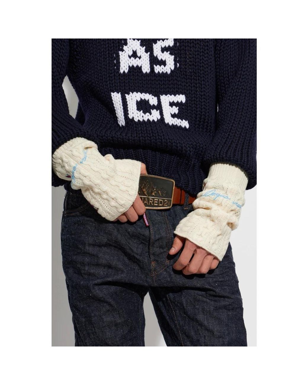 DSquared² Woll-Armstulpen in Natural für Herren