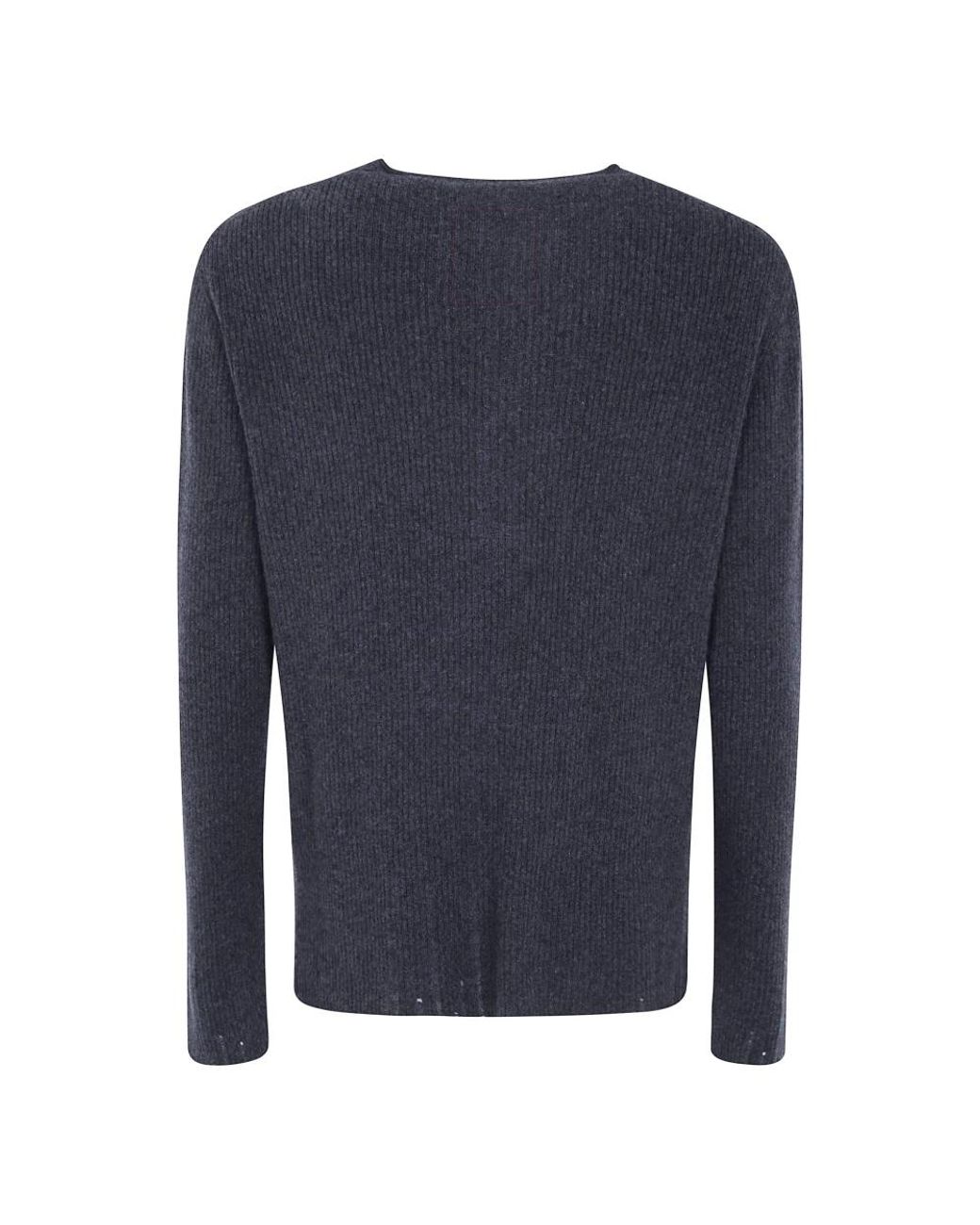 Uma Wang Round-Neck Strickwaren in Blue für Herren
