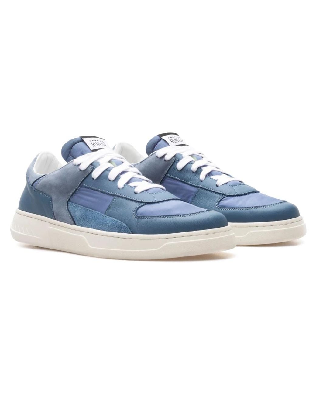 RUN OF Blue Sneakers for men