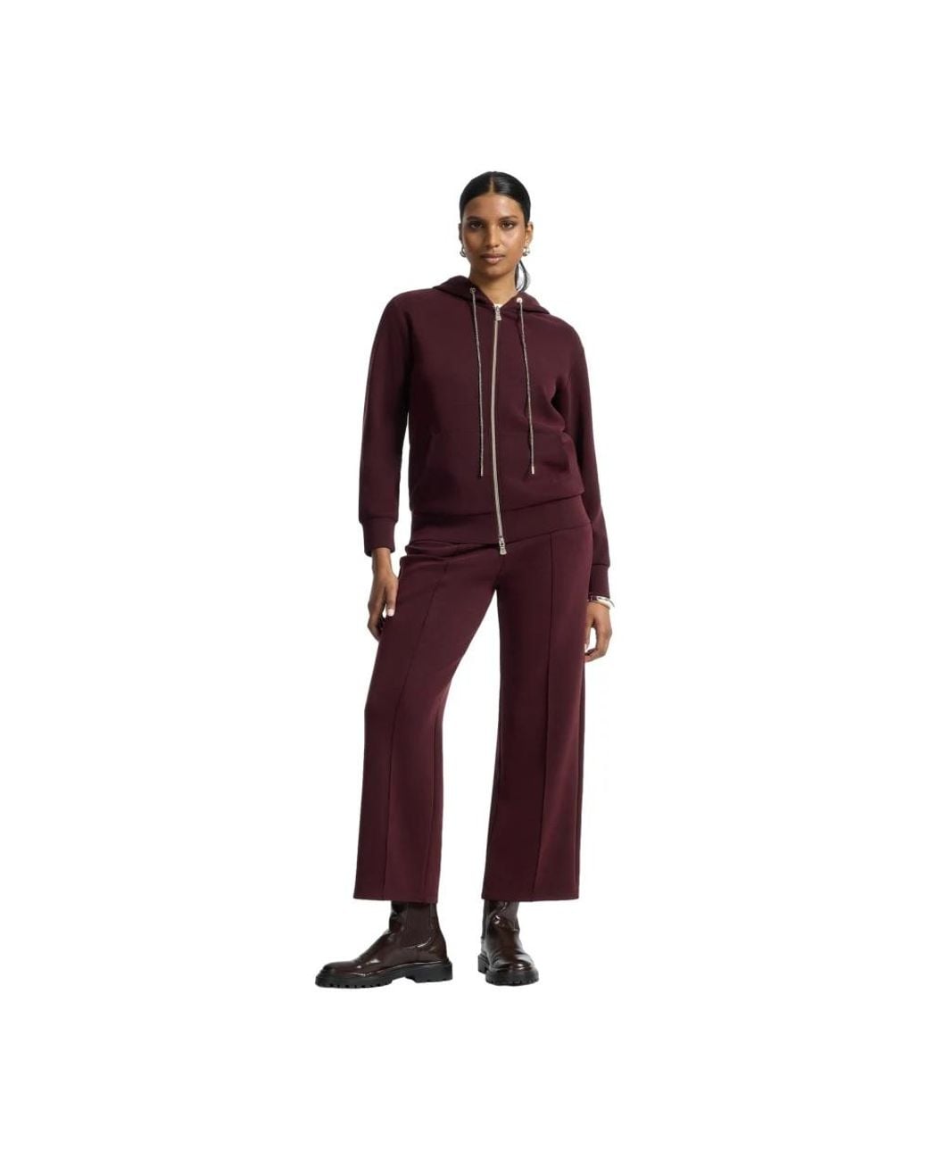 Elena Miro Red Wide Trousers
