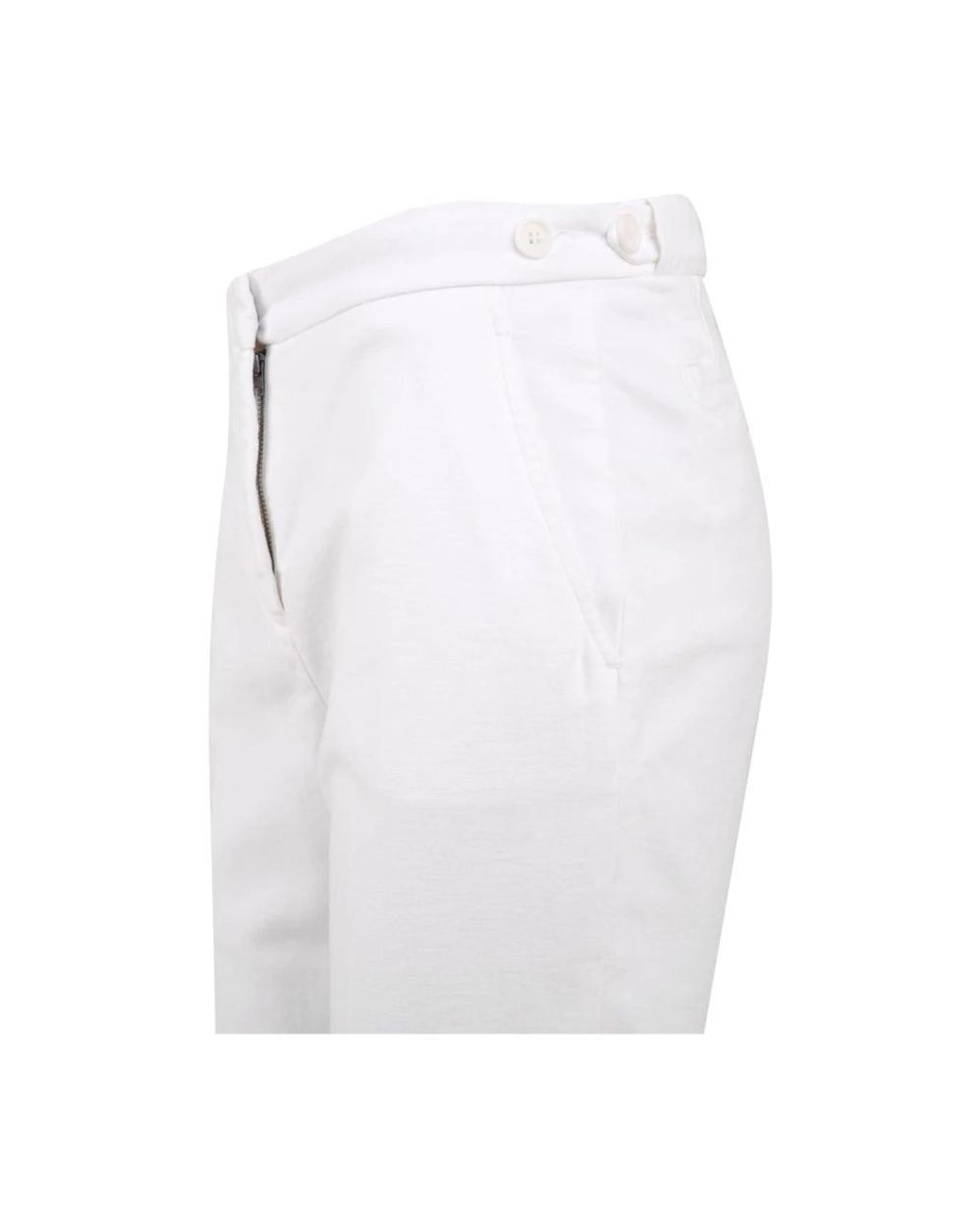 Aspesi White Slim-Fit Trousers