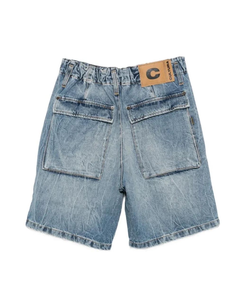 Cultura Blue Denim Shorts for men