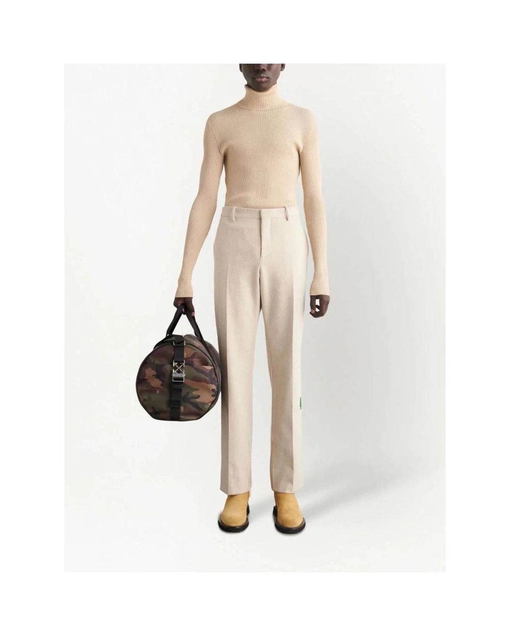 Off-White c/o Virgil Abloh Natural Straight Trousers for men