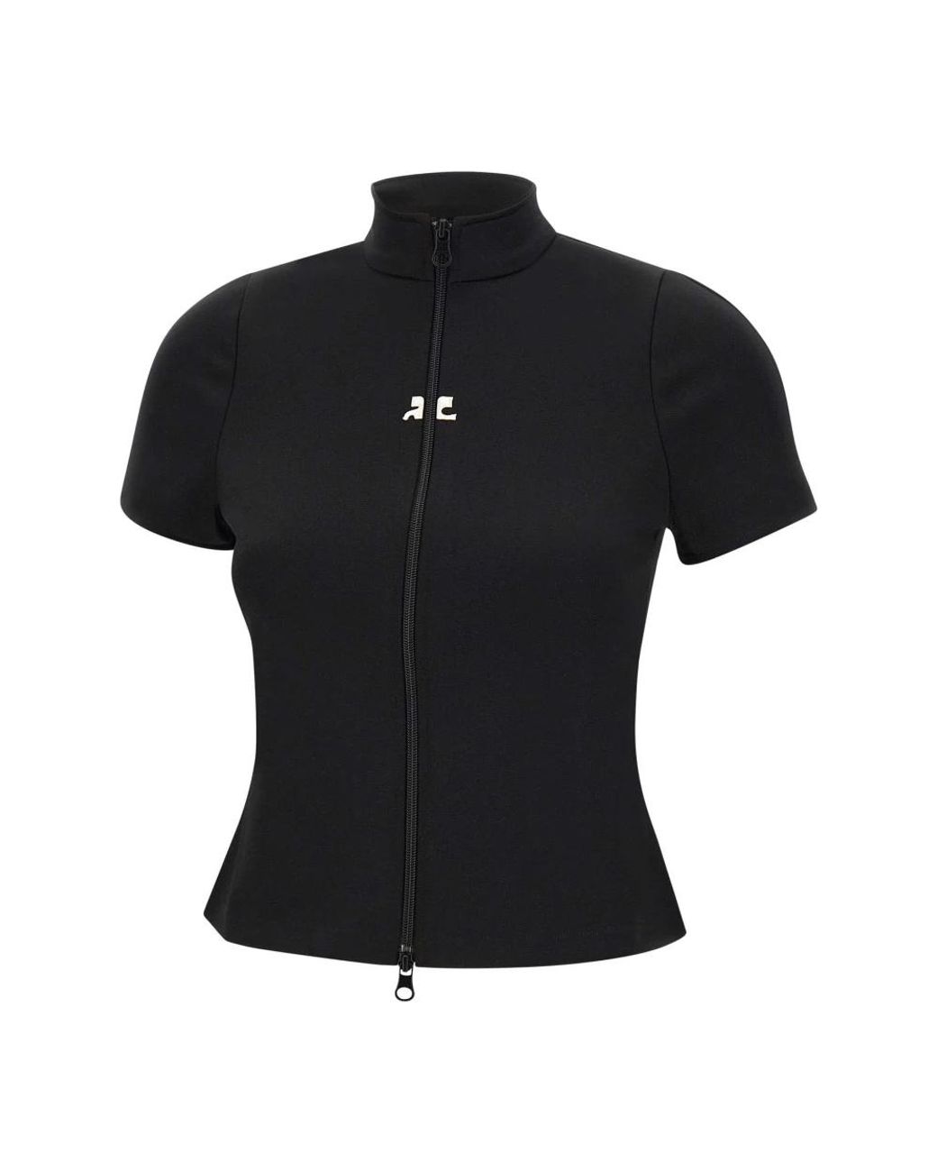 Courreges Black Zip-Throughs
