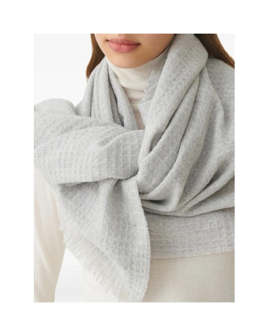 Fabiana Filippi Gray Winter Scarves