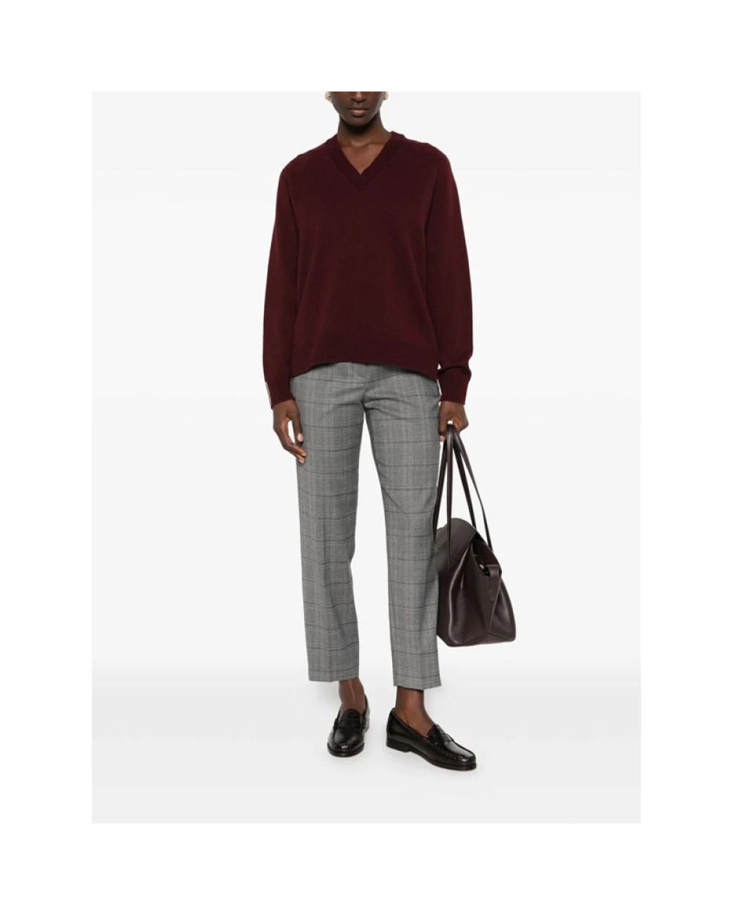 Peserico Purple V-Neck Knitwear