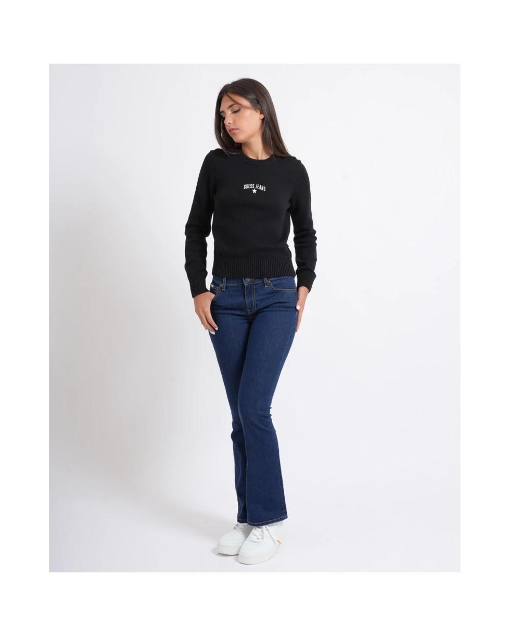 Guess Black Round-Neck Knitwear