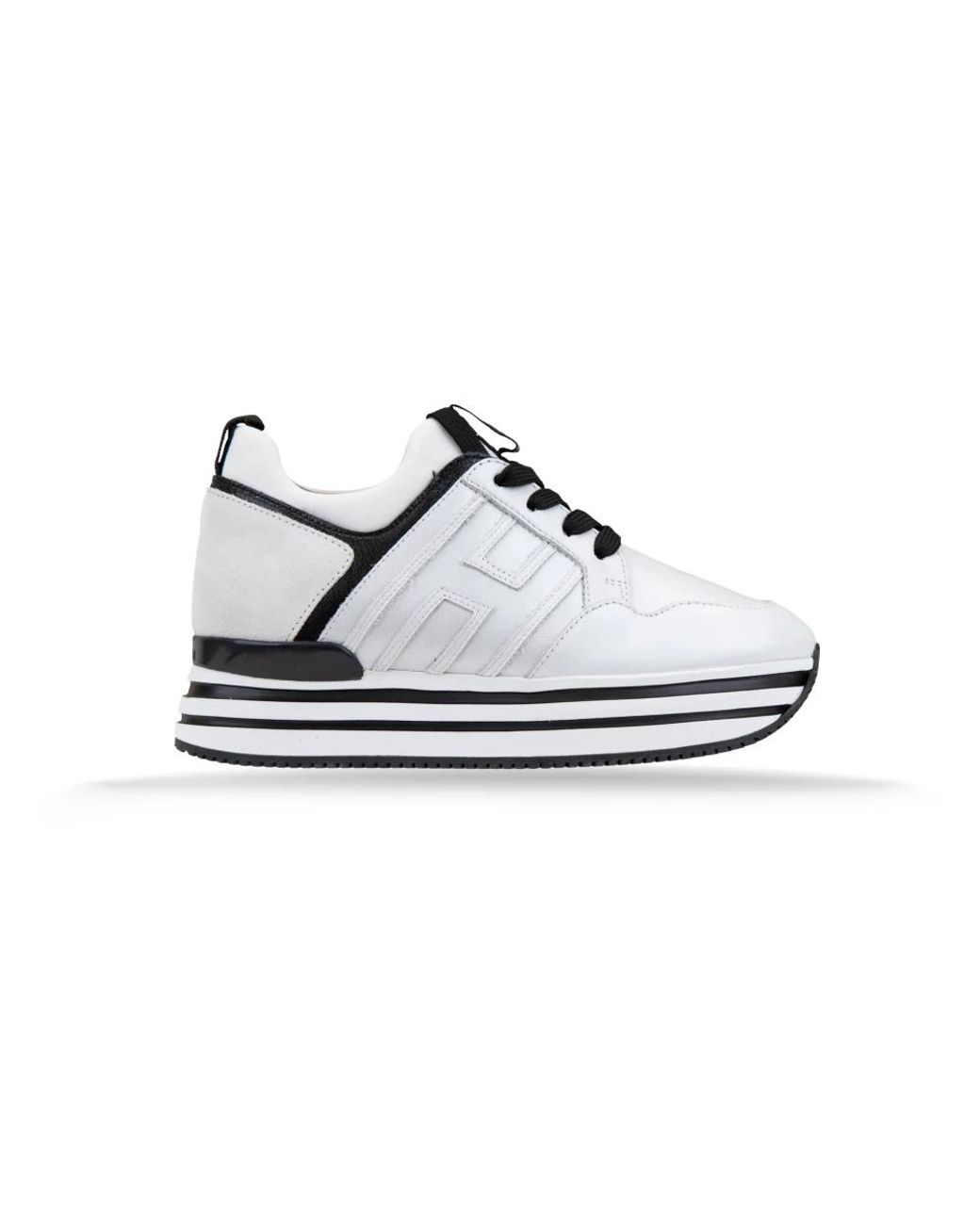 Hogan Schoenen ,Wit ,Suède Leren Sneakers Met Suède Inzetstukken in het White