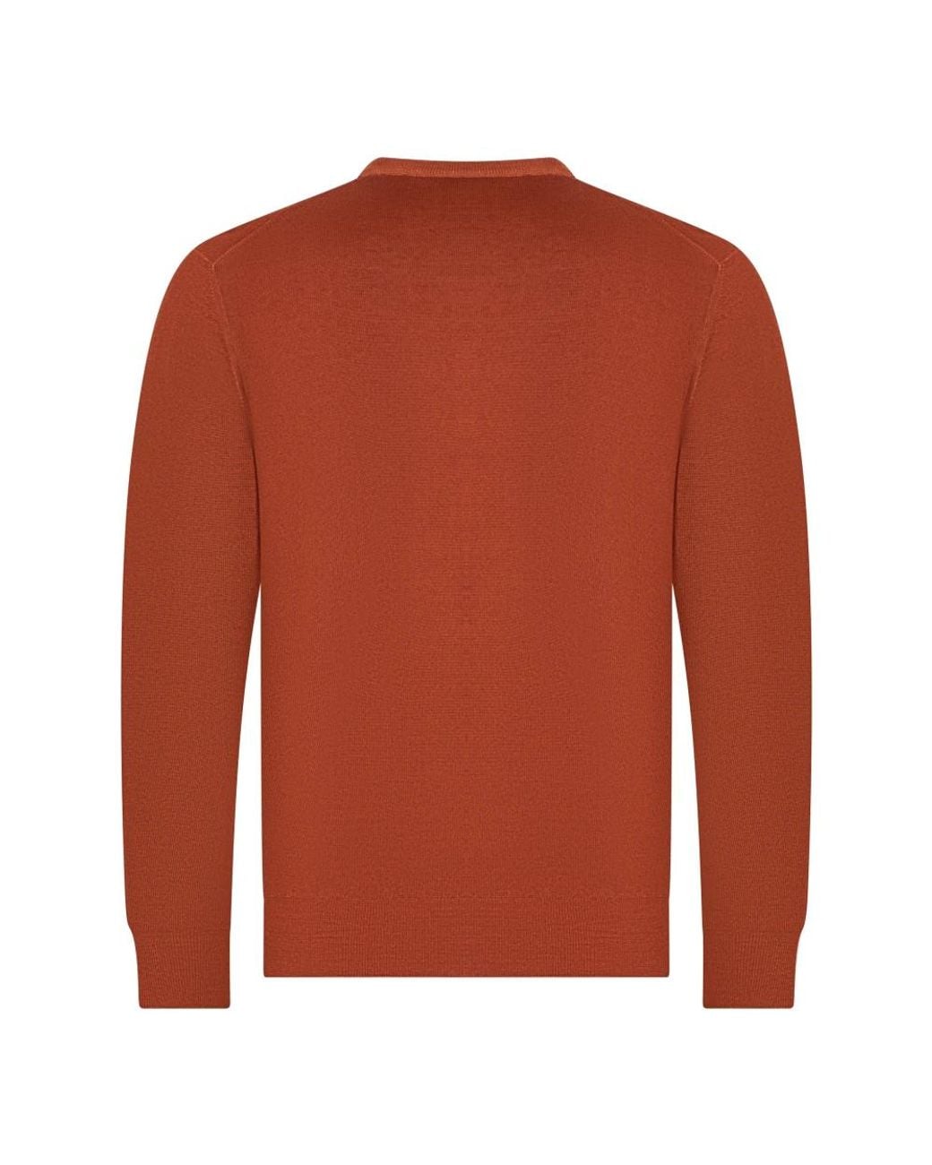 Fedeli Orange Round-Neck Knitwear for men