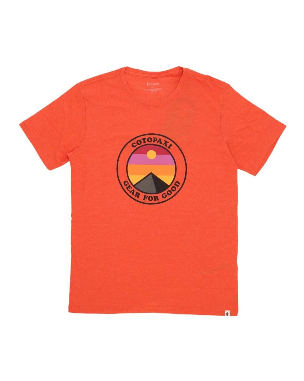 COTOPAXI Tops ,Oranje ,Katoen Sunny Side Crew Neck Tee in het Orange voor heren