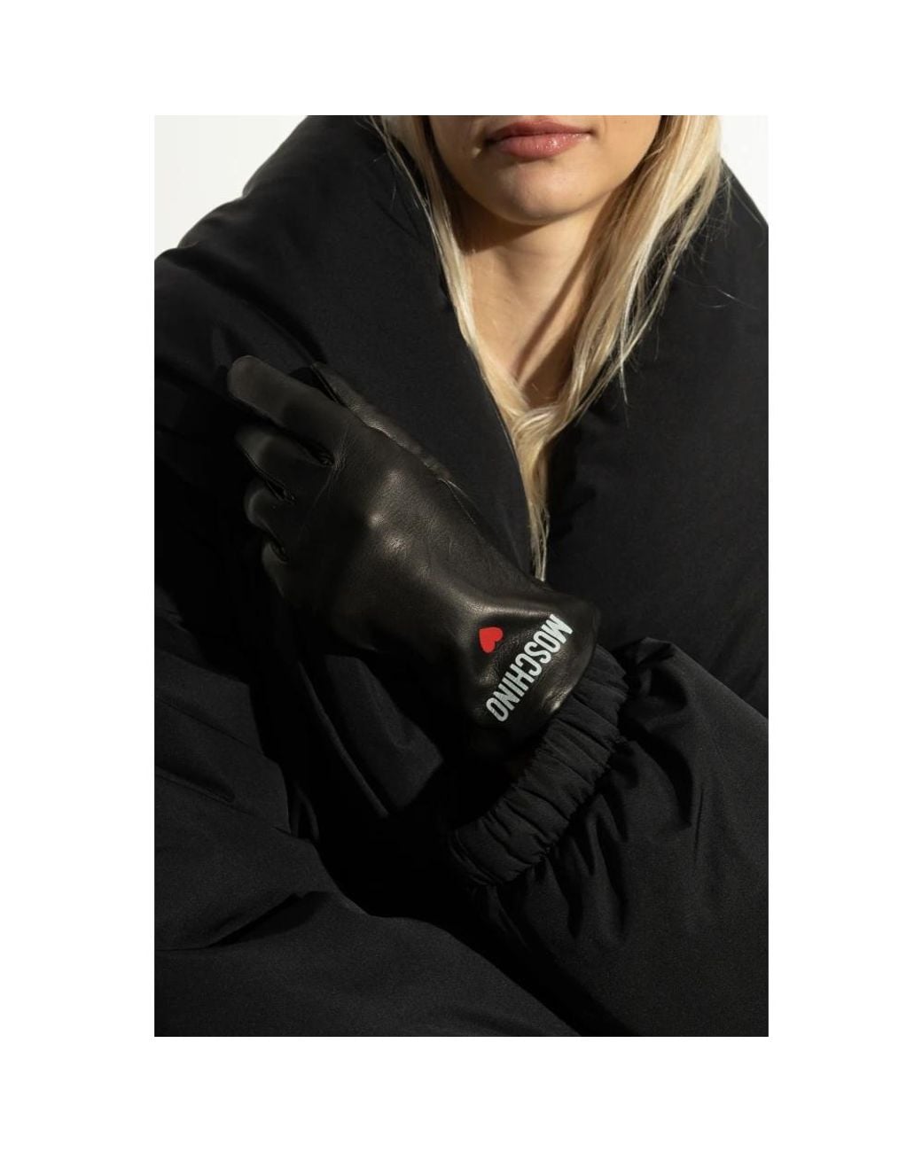 Moschino Black Gloves