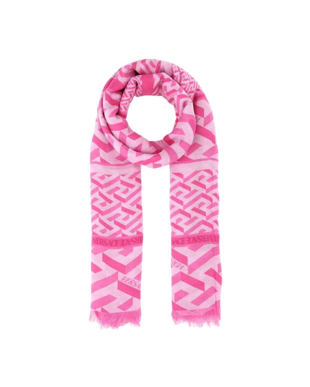 Versace Accessoires ,Roze ,Bedrukte Modale Mengeling Sjaal in het Pink