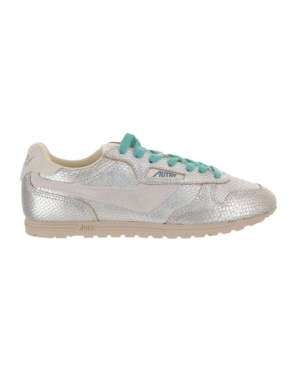 Autry Gray Sneakers Windspin Low Leather Trainers