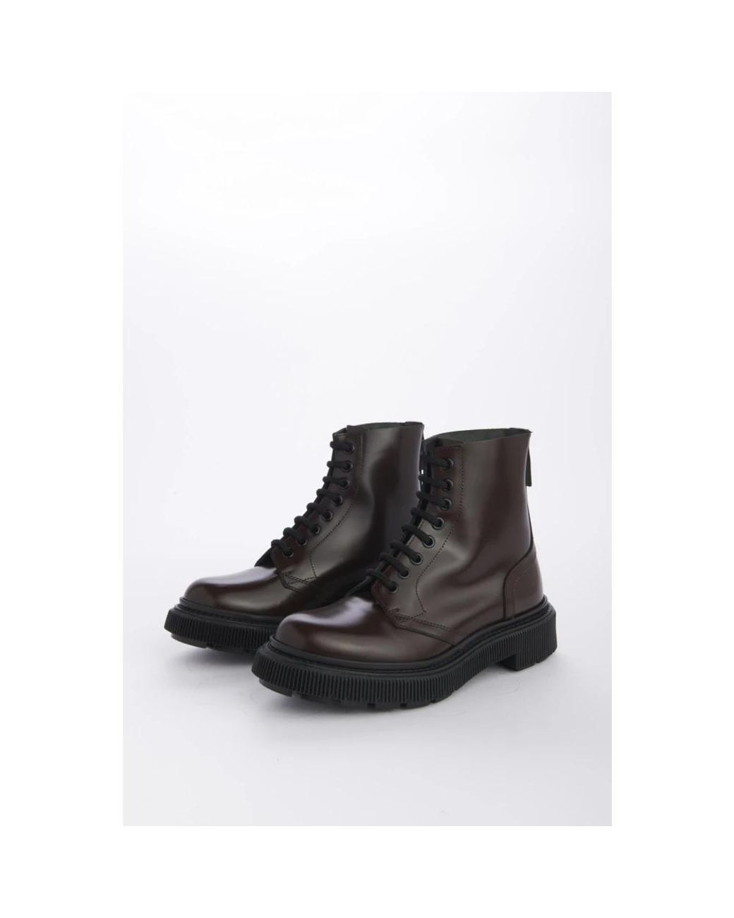Adieu Black Lace-Up Boots