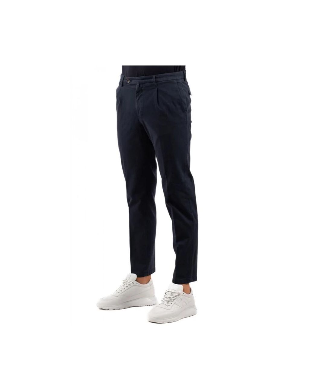 BRIGLIA Blue Slim-Fit Trousers for men