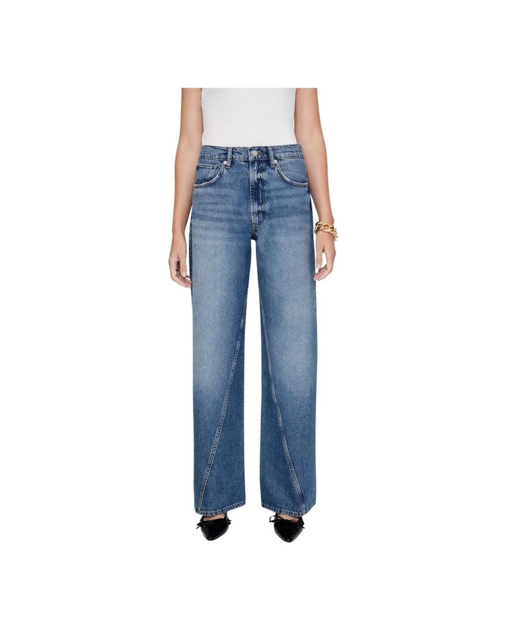 Anine Bing Blue Straight Fit Jeans