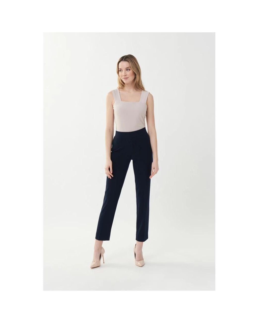 Joseph Ribkoff Blue Cropped Trousers