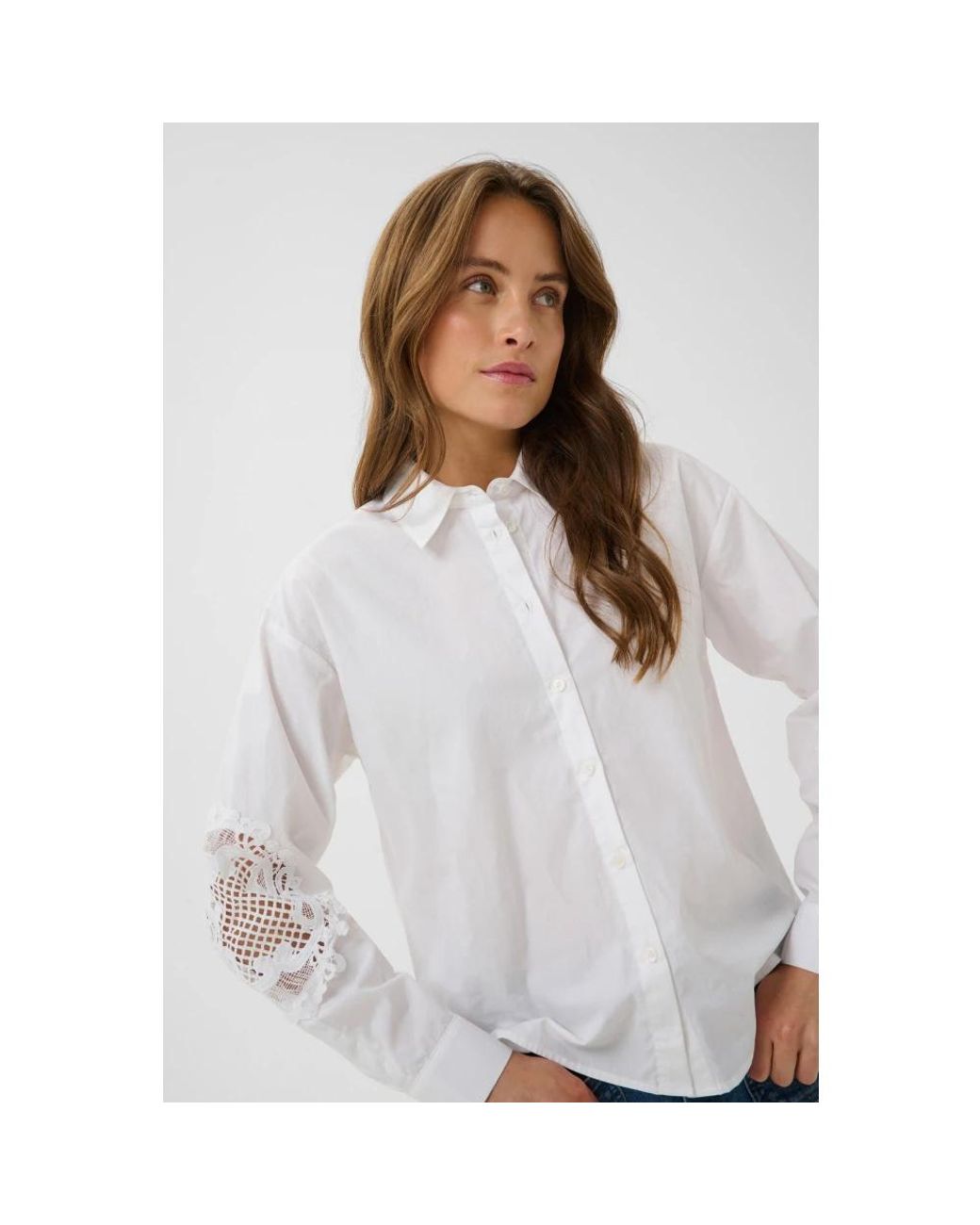 Shirts Kaffe de color White