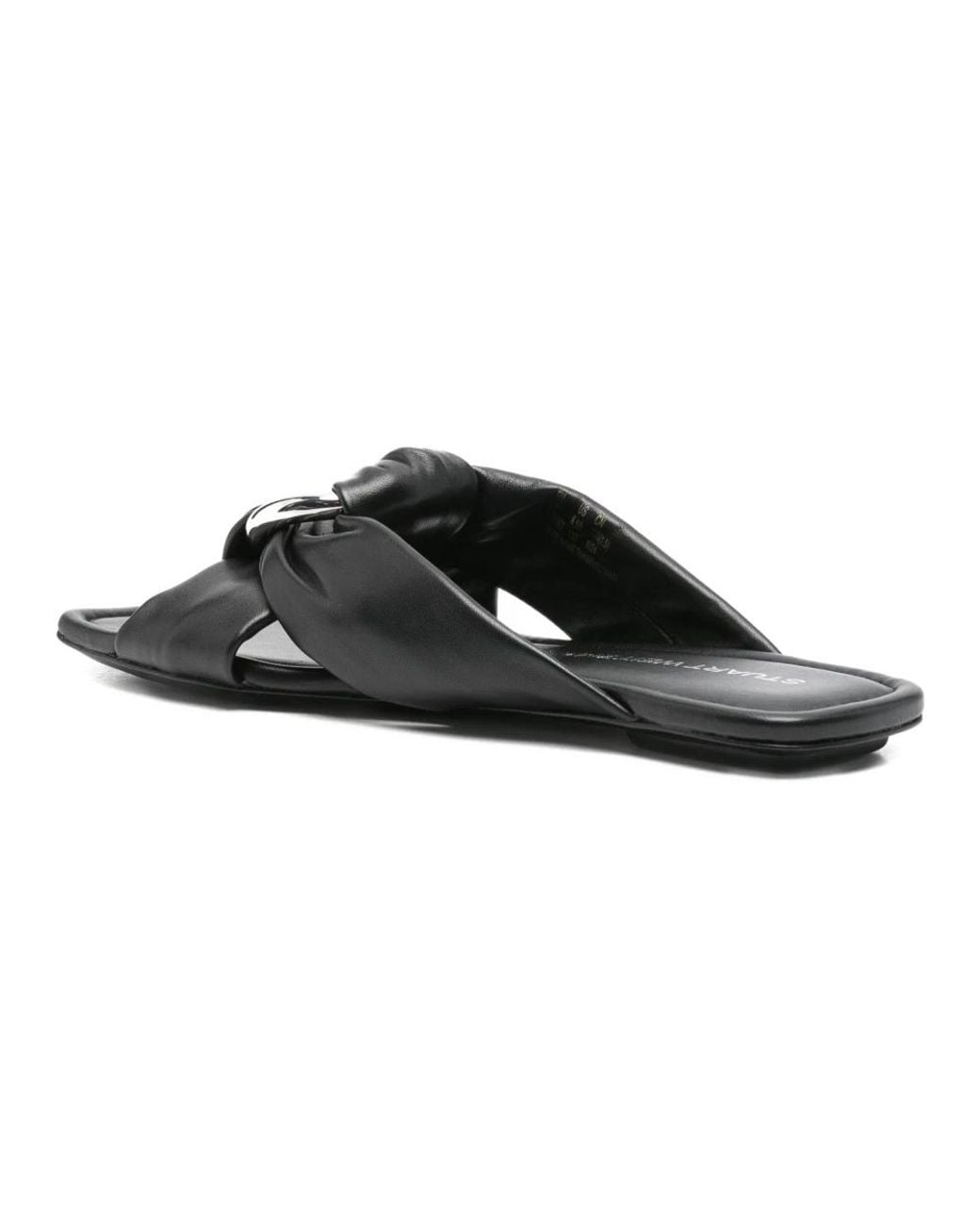 Stuart Weitzman Black Sliders