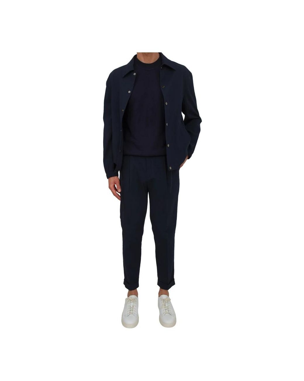 Paolo Pecora Blue Suit Trousers for men
