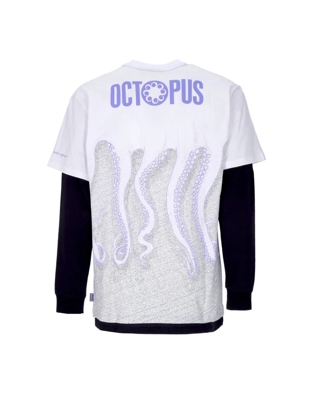 Octopus White Long Sleeve T-Shirts for men