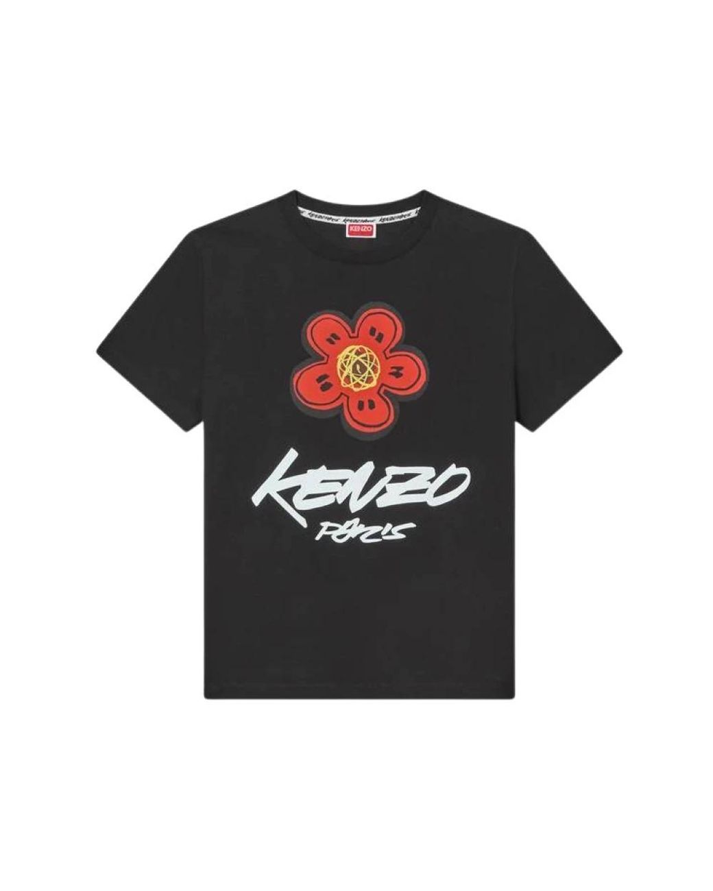 KENZO Tops ,Zwart ,Katoen Futura 2000 Loose T-Shirt in het Black