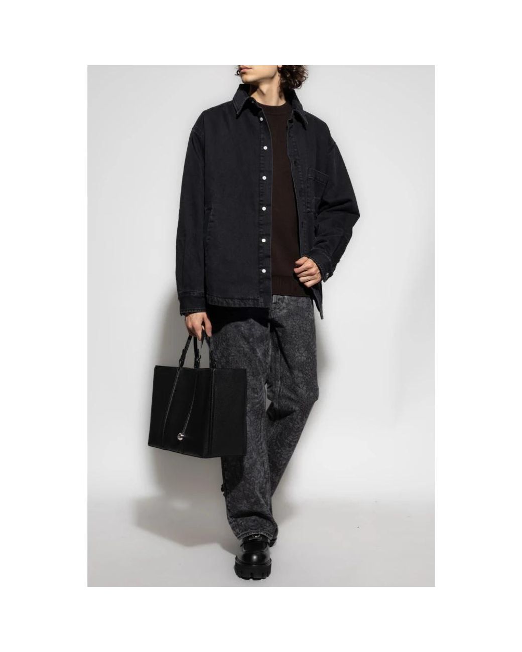 Golden Goose Deluxe Brand Black Straight Jeans for men