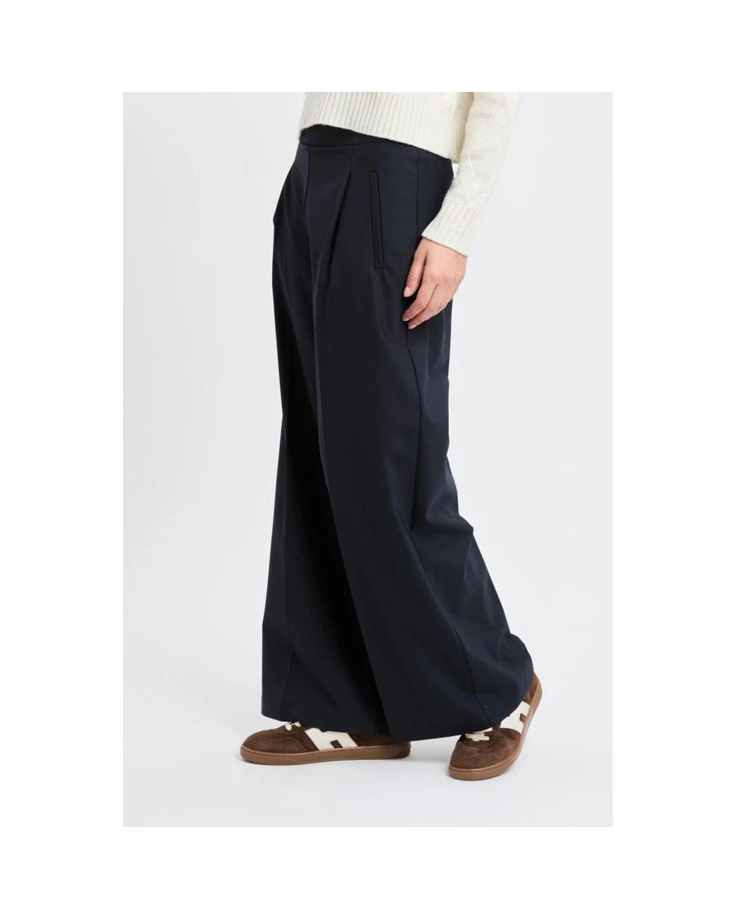 Semicouture Blue Wide Trousers