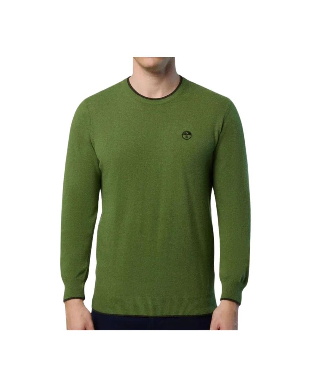 North Sails Girocollo Logo Sweater in het Green voor heren