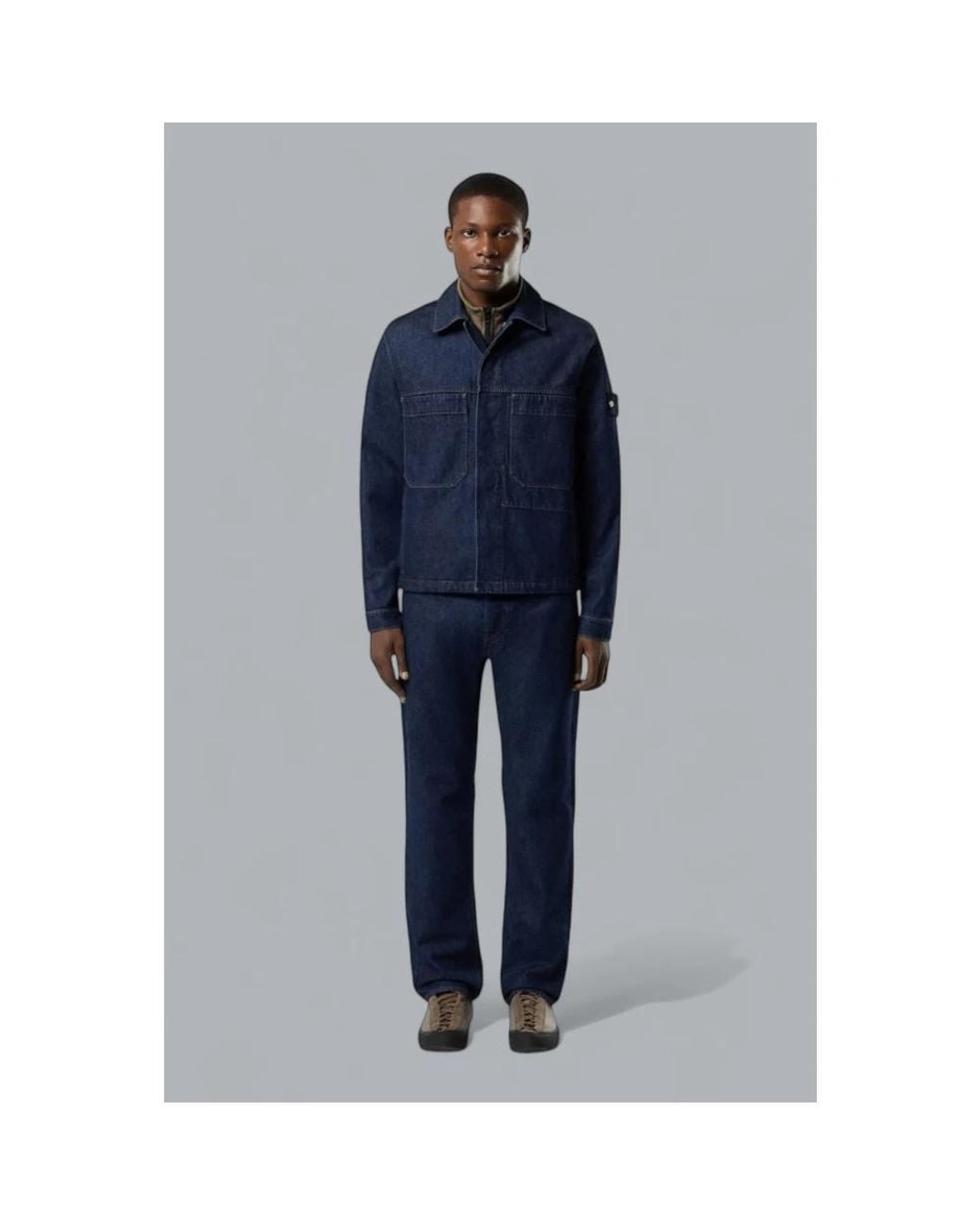 Stone Island Blue Straight Fit Jeans for men