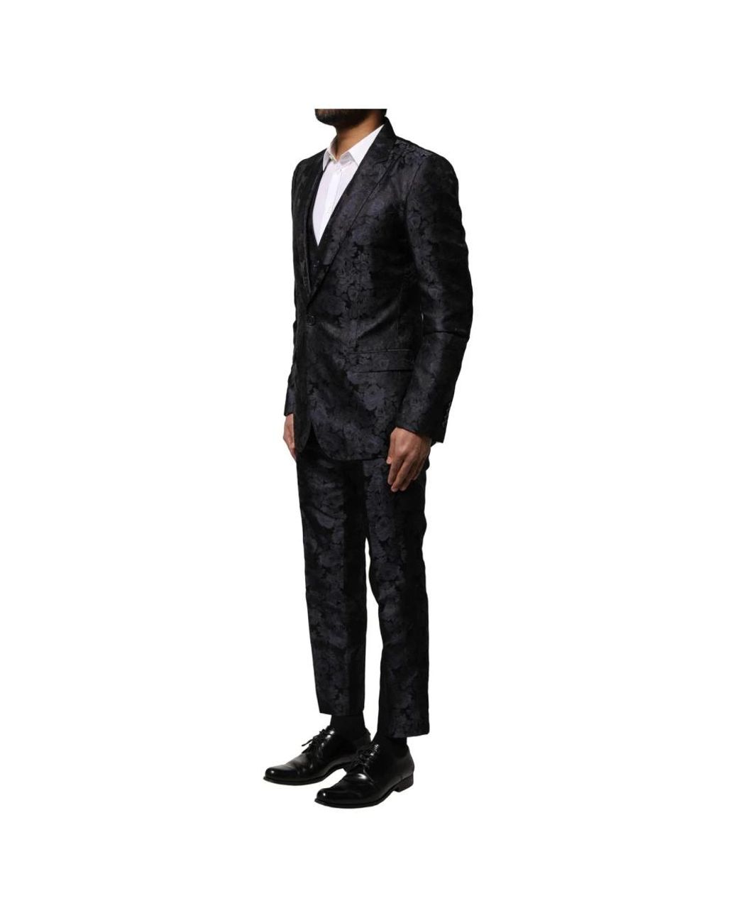 Dolce & Gabbana Black Single Breasted Suits for men