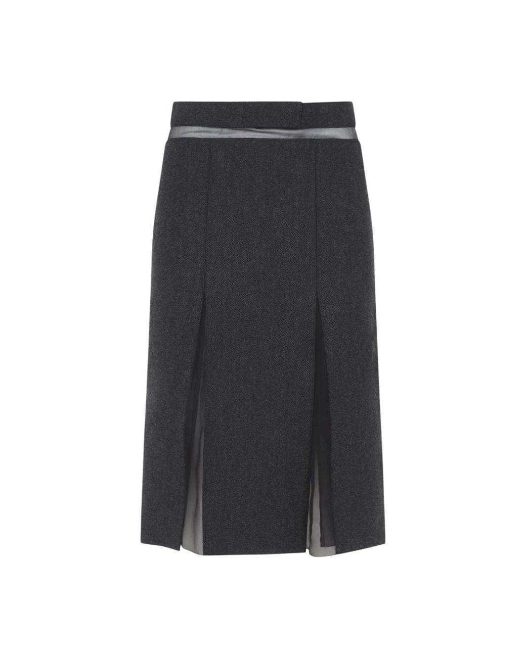 Prada Gray Midi Skirts