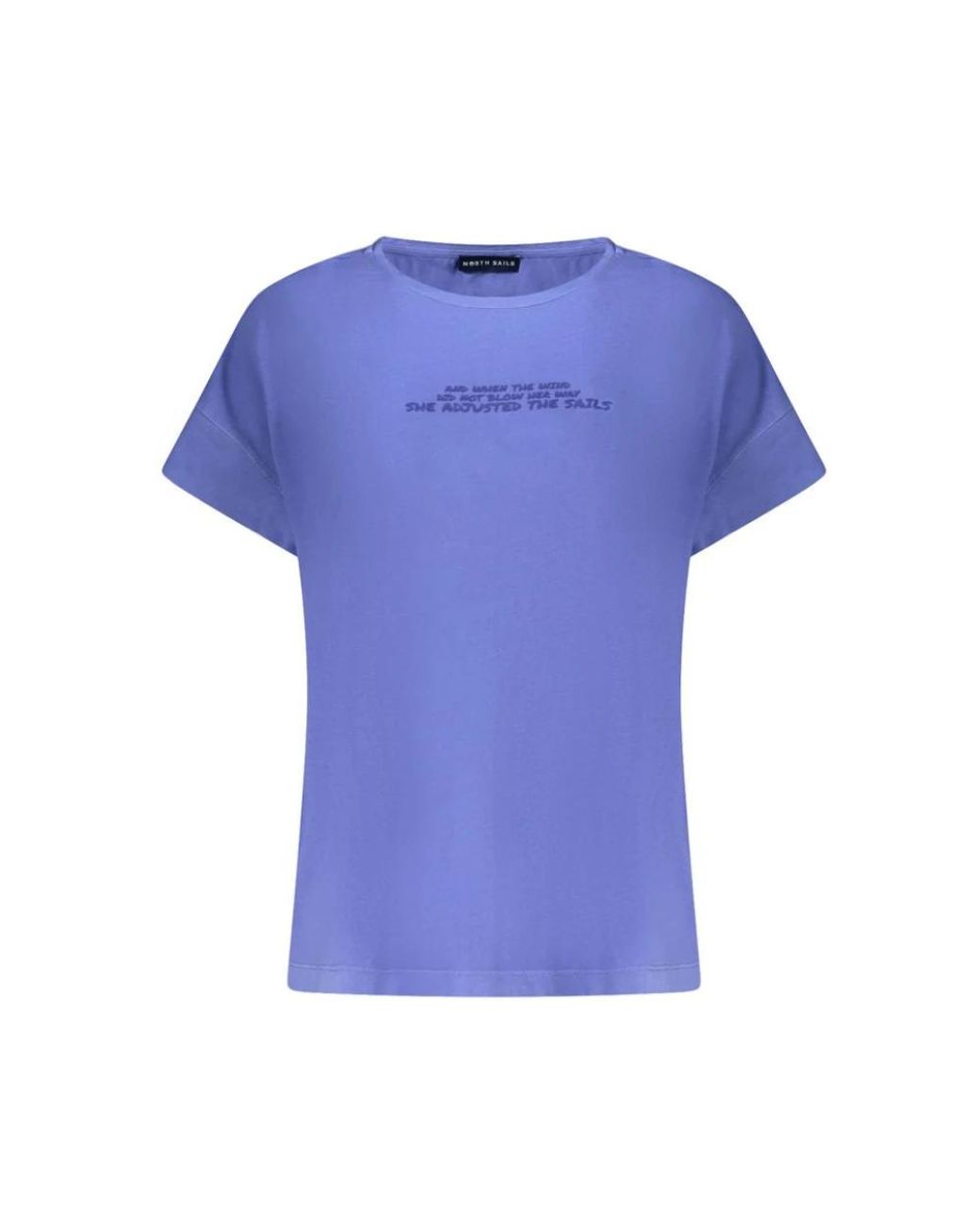 North Sails Tops ,Paars ,Blauw Reliëf Logo T-Shirt in het Blue
