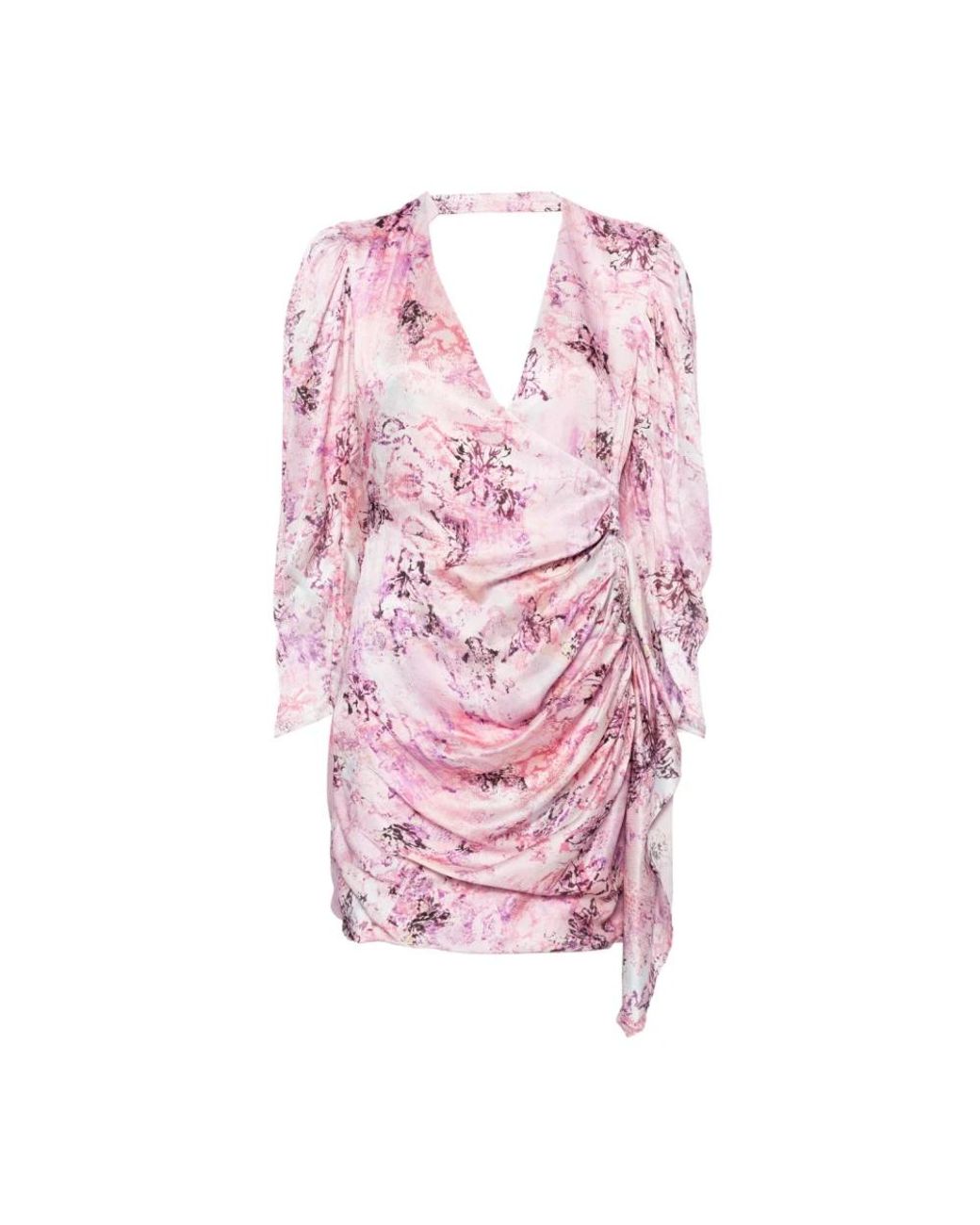 IRO Kleedjes ,Roze ,Roze Snakeskin Wrap Jurk in het Pink