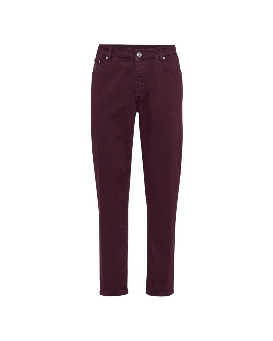 Brunello Cucinelli Purple Slim Fit Jeans for men