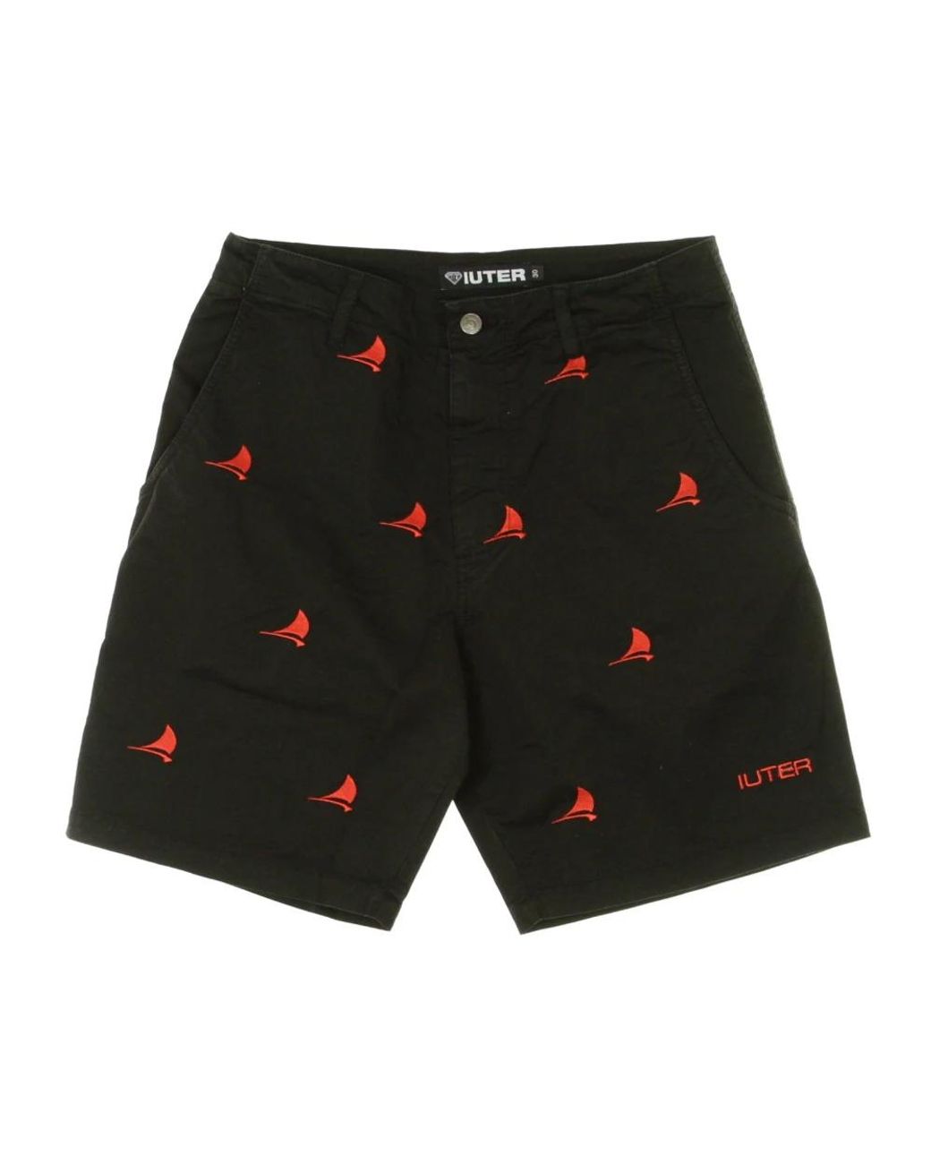 Iuter Black Casual Shorts for men