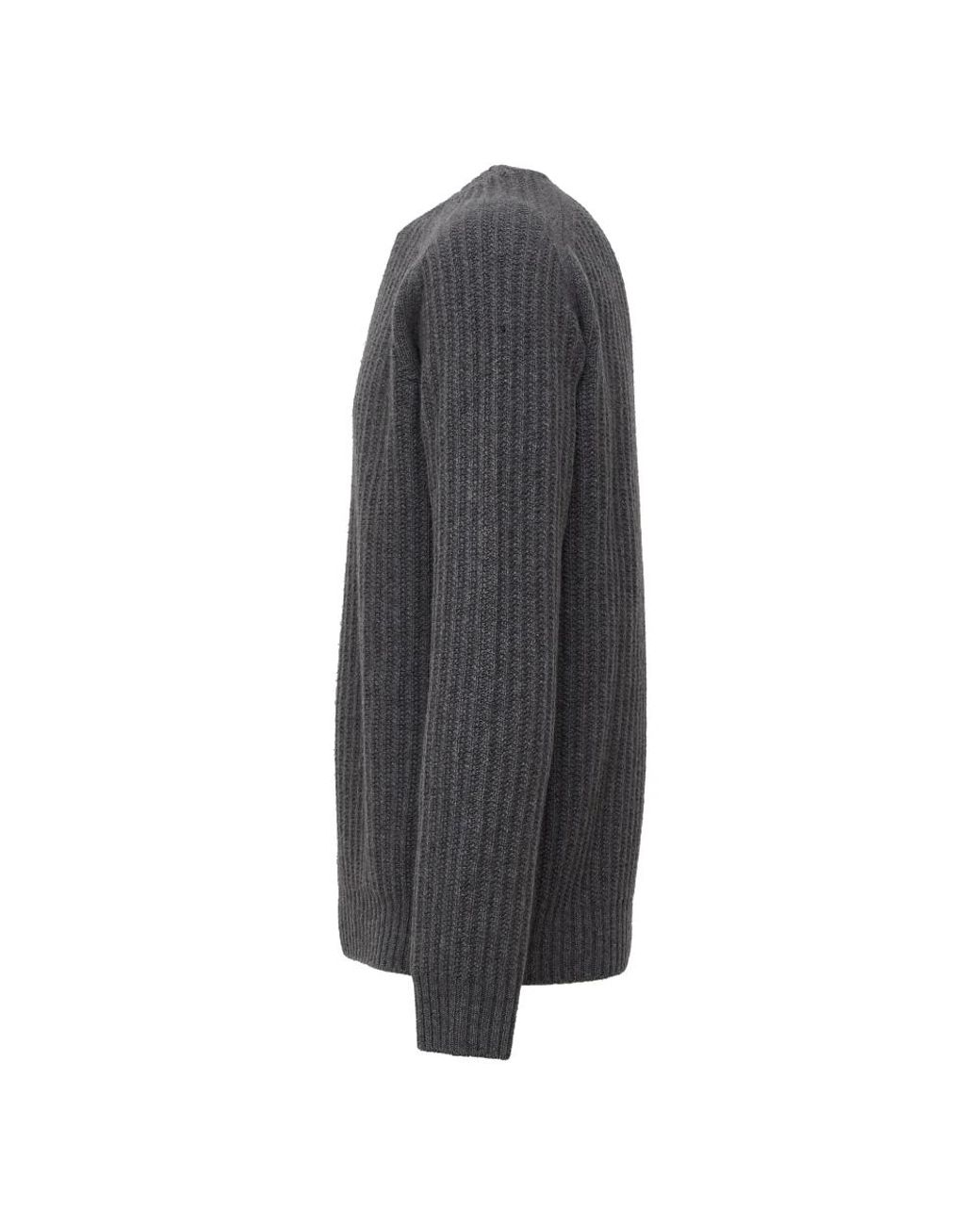 Fedeli Gray Round-Neck Knitwear for men