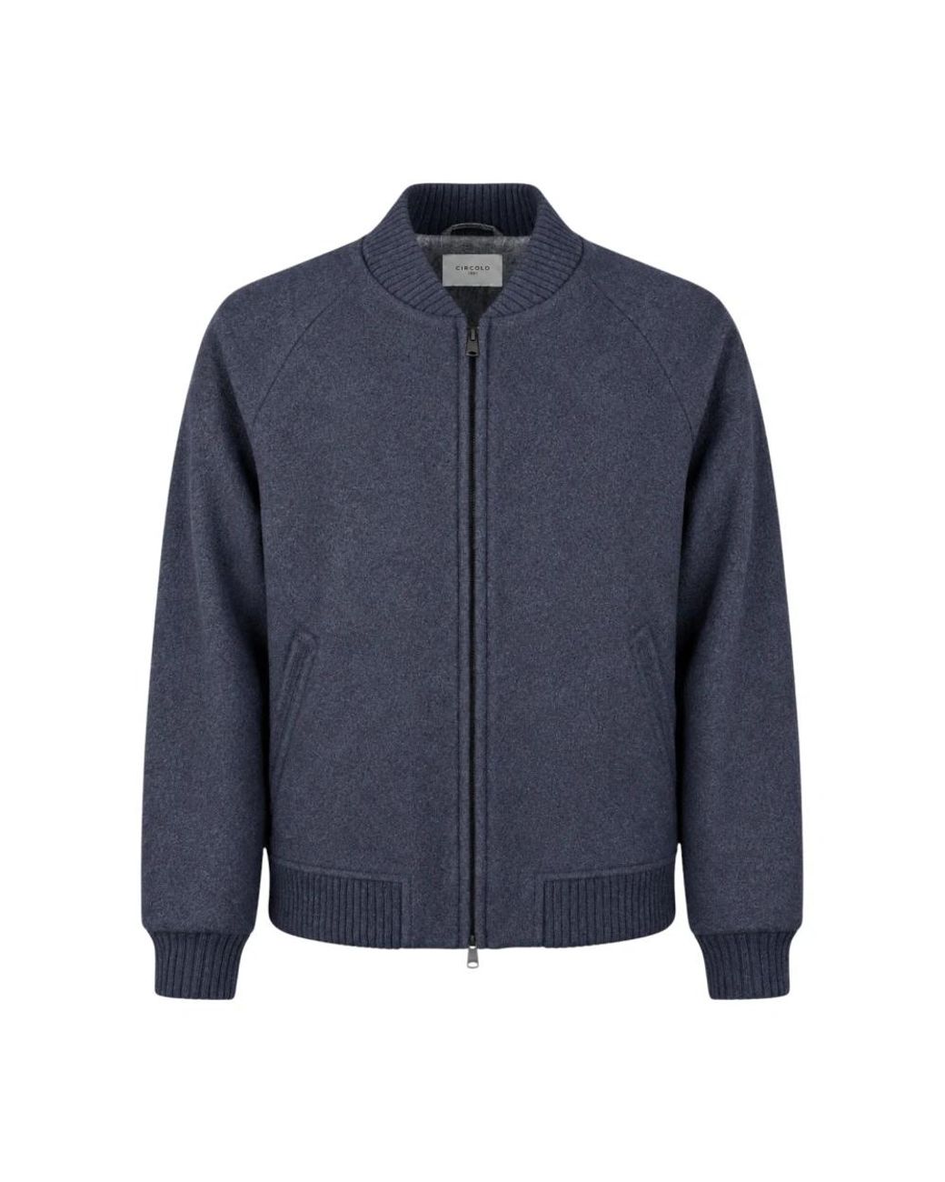 Circolo 1901 Bomber Zip Luxe Wol in het Blue voor heren