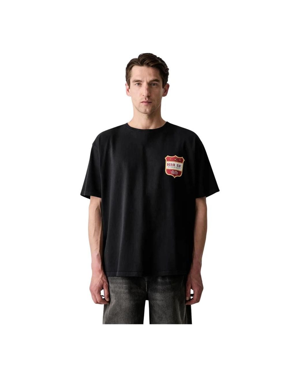 Rhude Filtaro Crest T-Shirt in het Black voor heren