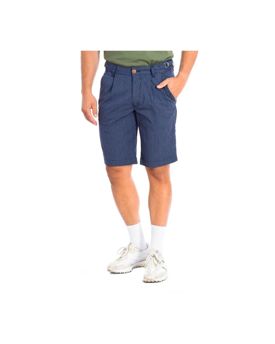 La Martina Blue Casual Shorts for men