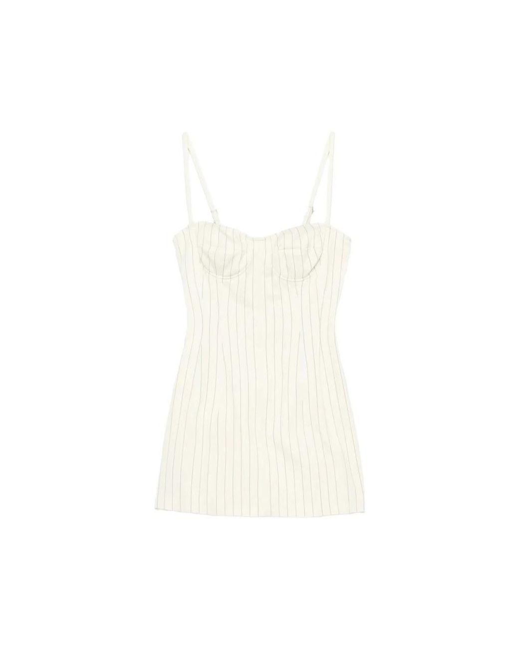 Dondup White Short Dresses